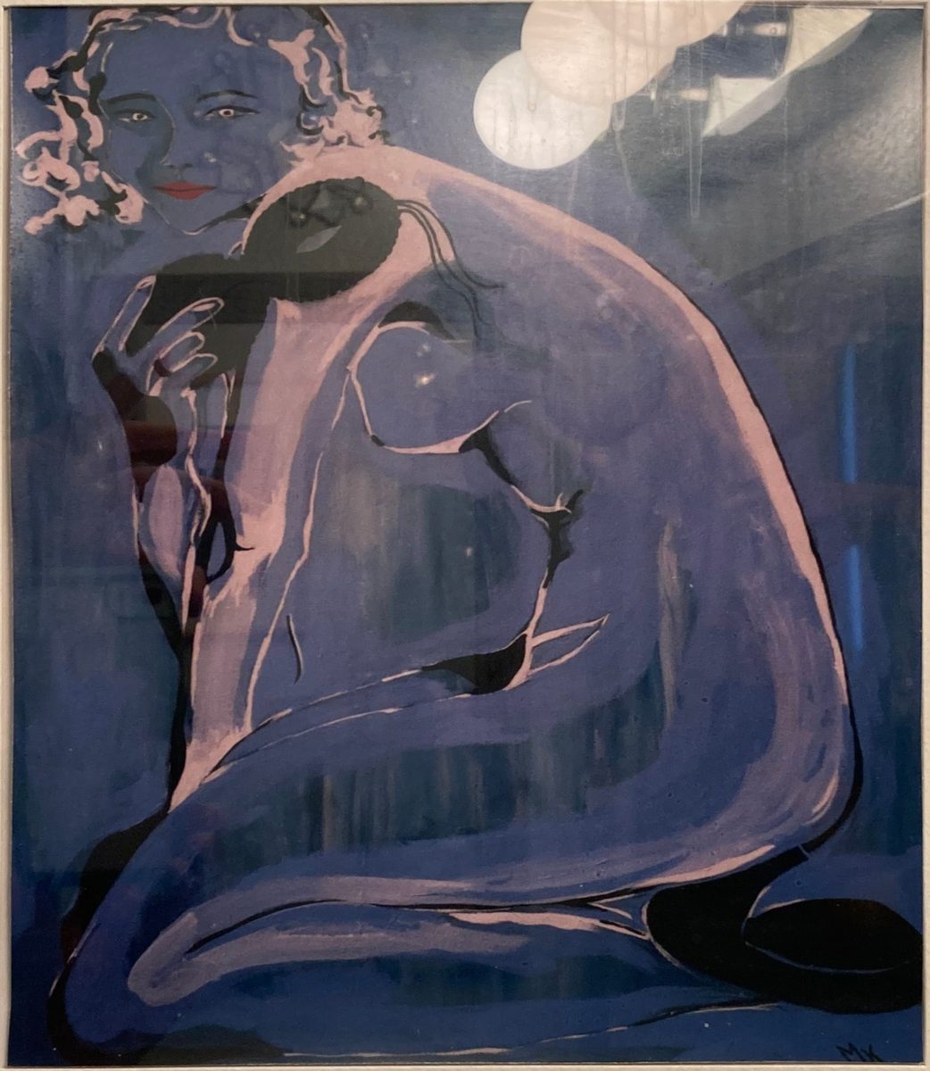 Blue Lady - sold original acrylic painting by Mary Kilpatrick